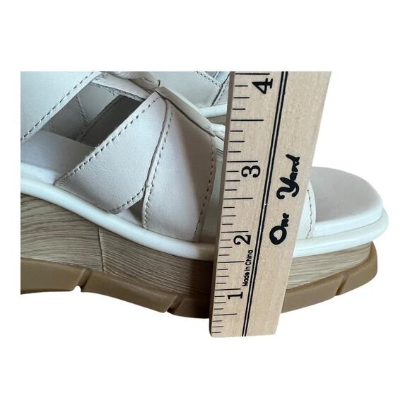 Sorel Joanie III Lace Up Platform Wedge Leather Sandals Size 8 - Picture 10 of 12